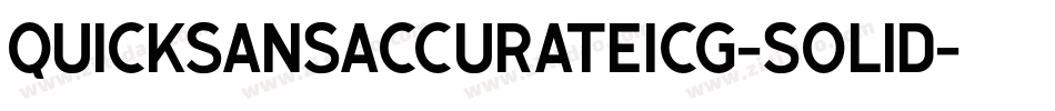 QuicksansAccurateICG-Solid字体转换