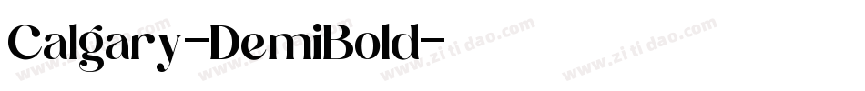 Calgary-DemiBold字体转换