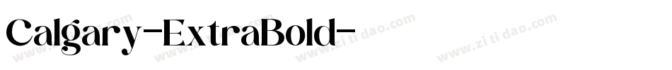Calgary-ExtraBold字体转换