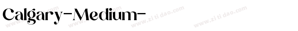 Calgary-Medium字体转换