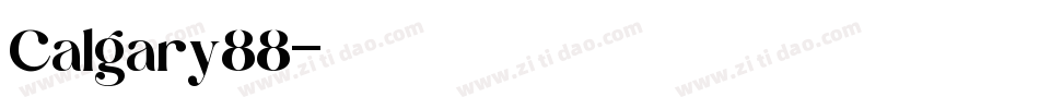Calgary88字体转换