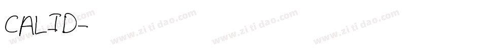 CALID字体转换