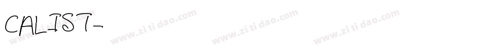 CALIST字体转换