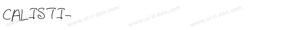 CALISTI字体转换