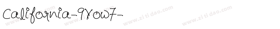 California-9Yow7字体转换