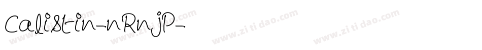 Calistin-nRnjP字体转换