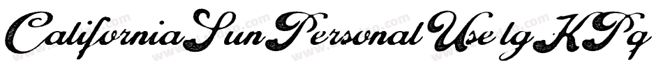 CaliforniaSunPersonalUse-lgKPq字体转换