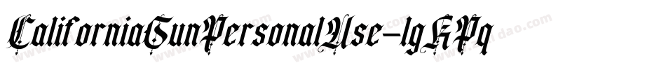 CaliforniaSunPersonalUse-lgKPq字体转换