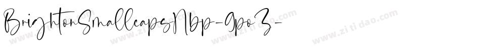 BrightonSmallcapsNbp-9poZ字体转换
