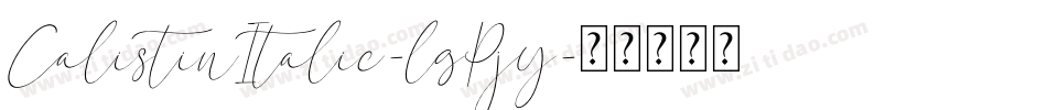CalistinItalic-lgPjy字体转换