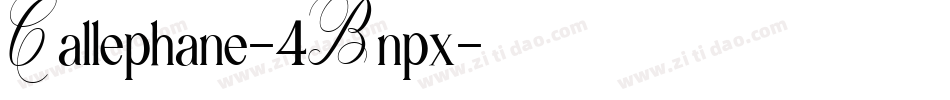 Callephane-4Bnpx字体转换