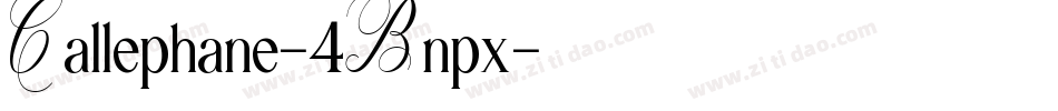 Callephane-4Bnpx字体转换