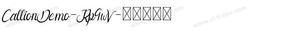 CallionDemo-Rp9wV字体转换