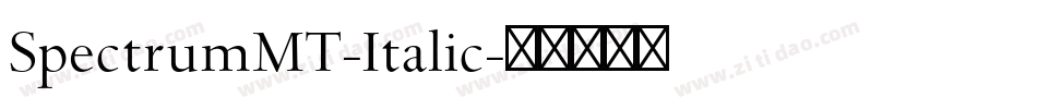 SpectrumMT-Italic字体转换