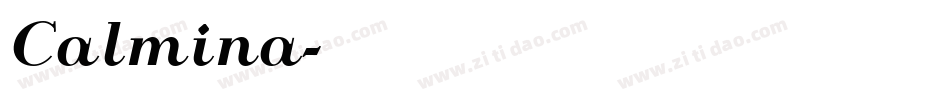 Calmina字体转换