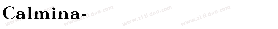 Calmina字体转换