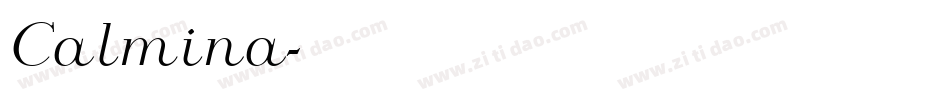 Calmina字体转换