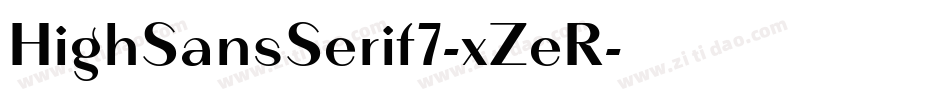 HighSansSerif7-xZeR字体转换
