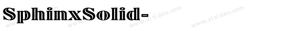 SphinxSolid字体转换