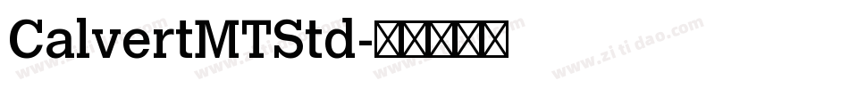 CalvertMTStd字体转换