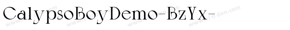 CalypsoBoyDemo-BzYx字体转换