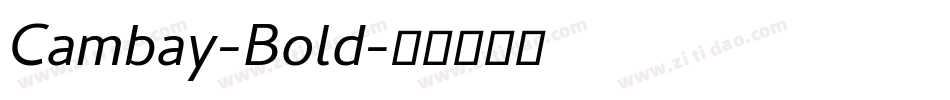 Cambay-Bold字体转换