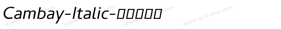 Cambay-Italic字体转换