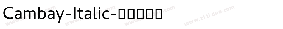 Cambay-Italic字体转换