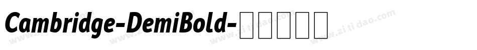Cambridge-DemiBold字体转换