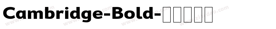 Cambridge-Bold字体转换
