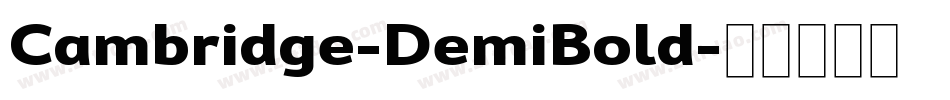 Cambridge-DemiBold字体转换