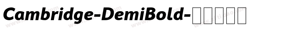 Cambridge-DemiBold字体转换