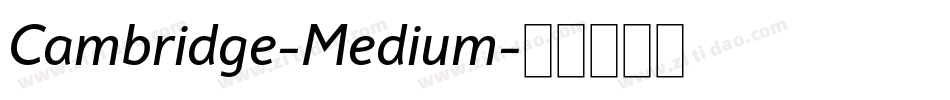 Cambridge-Medium字体转换