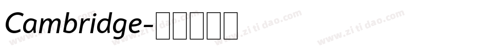 Cambridge字体转换