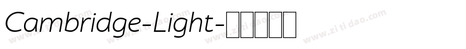 Cambridge-Light字体转换