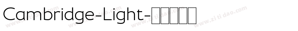 Cambridge-Light字体转换
