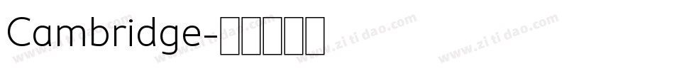 Cambridge字体转换