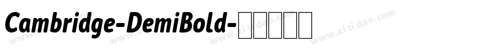 Cambridge-DemiBold字体转换