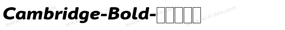 Cambridge-Bold字体转换