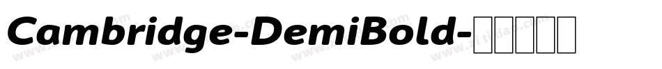 Cambridge-DemiBold字体转换