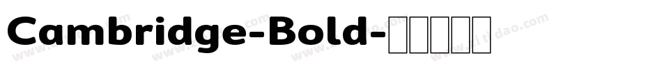 Cambridge-Bold字体转换