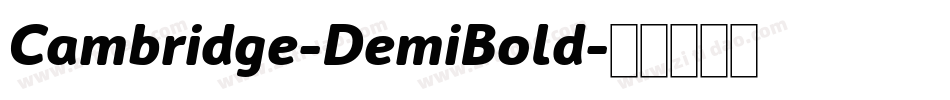 Cambridge-DemiBold字体转换