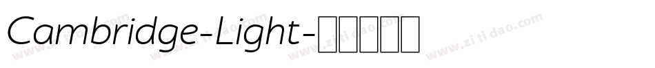 Cambridge-Light字体转换