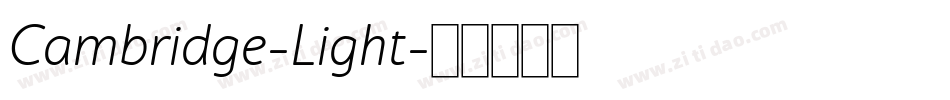 Cambridge-Light字体转换