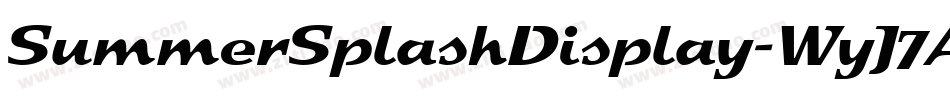 SummerSplashDisplay-WyJ7A字体转换