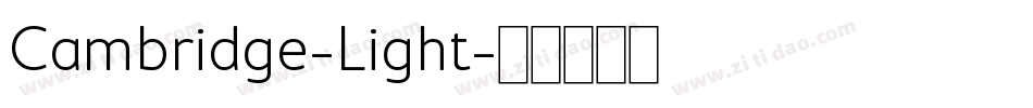 Cambridge-Light字体转换
