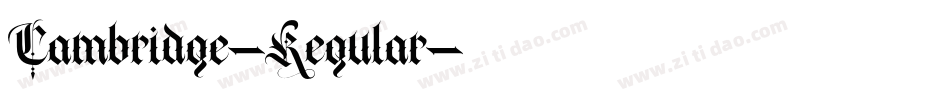 Cambridge-Regular字体转换