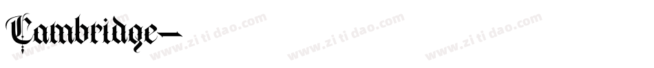 Cambridge字体转换