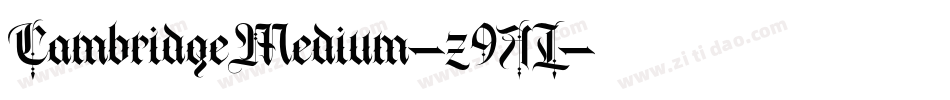 CambridgeMedium-z9AL字体转换