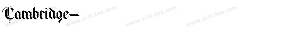 Cambridge字体转换
